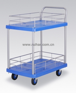 靜音手推車(chē) PLA200Y-T2-HL2-D 二層護(hù)欄式