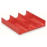 工具柜分類槽，紅色塑料分類槽3格 150×150×28mm，SH-12