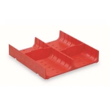 工具柜分類槽，紅色塑料分類槽2格 150×150×28mm，SH-13